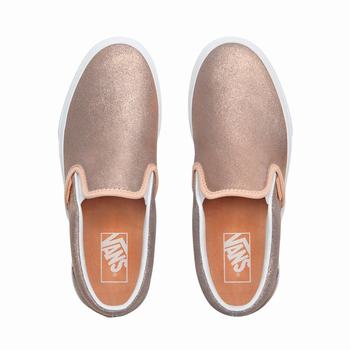 Damske Slip On Tenisky Vans Classic Ruzove Zlate/Ruzove Zlate VA40BQOTK